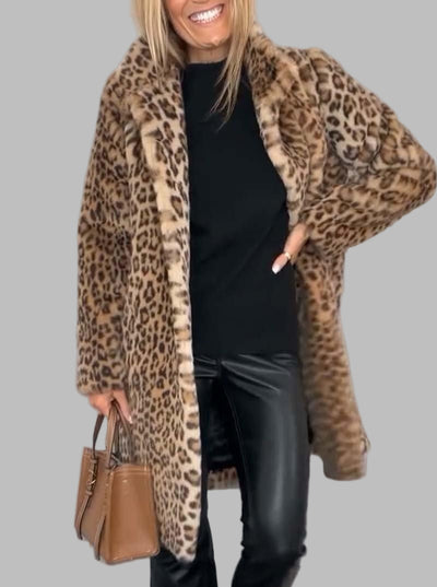 Leah - Leopard Print Coat