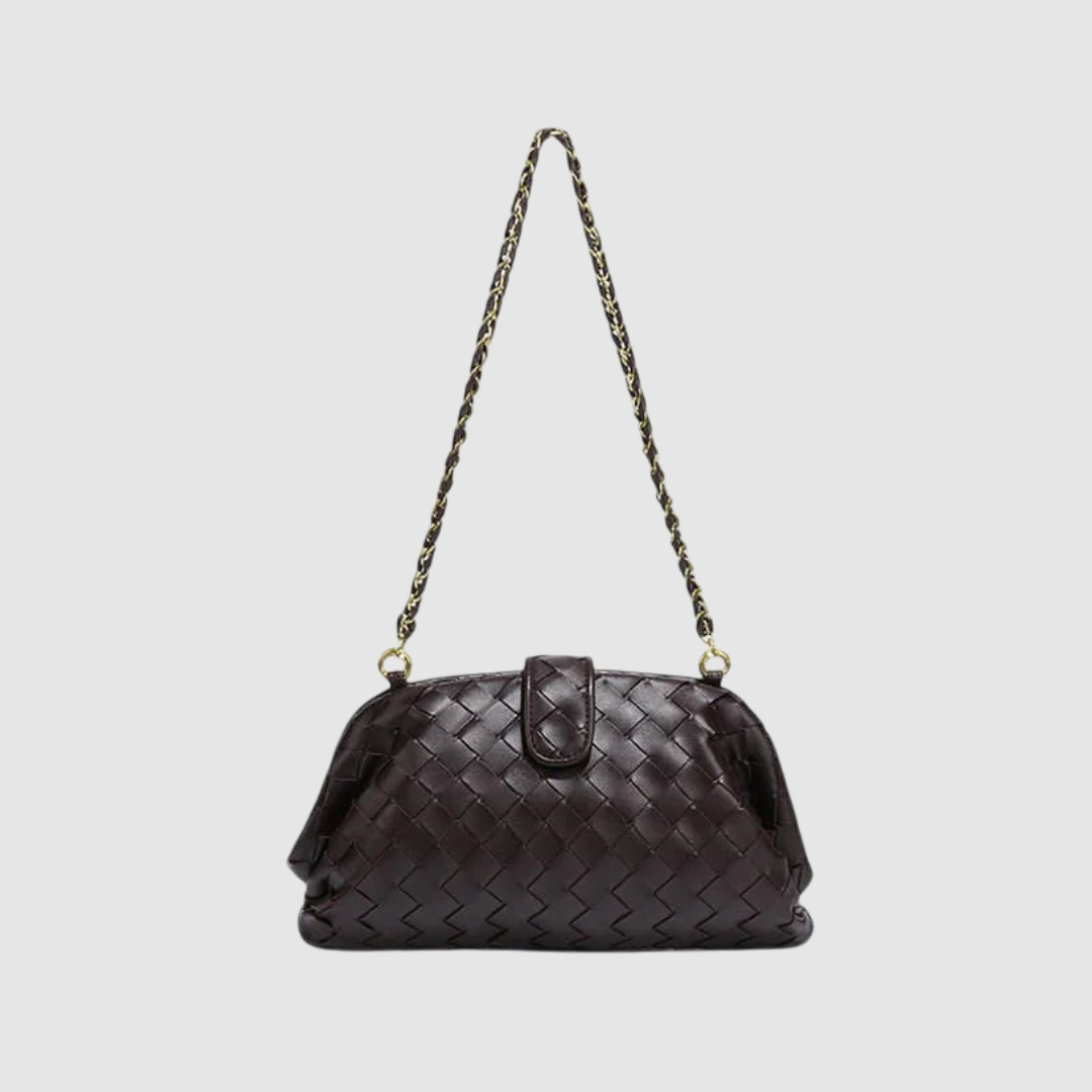 Renata Noir Golden Crossbody Bag