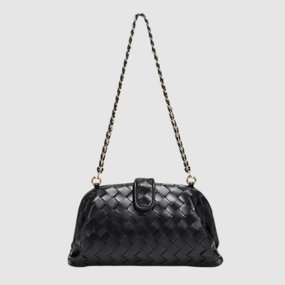 Renata Noir Golden Crossbody Bag