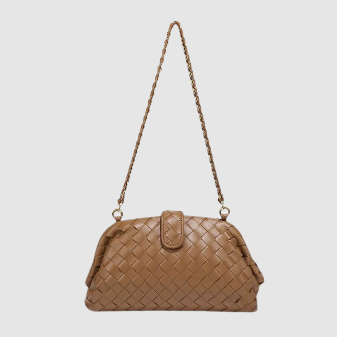 Renata Noir Golden Crossbody Bag