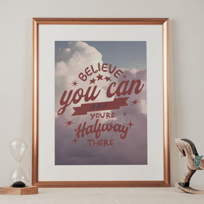 Printable Motivational Digital Wall Art - Clouds