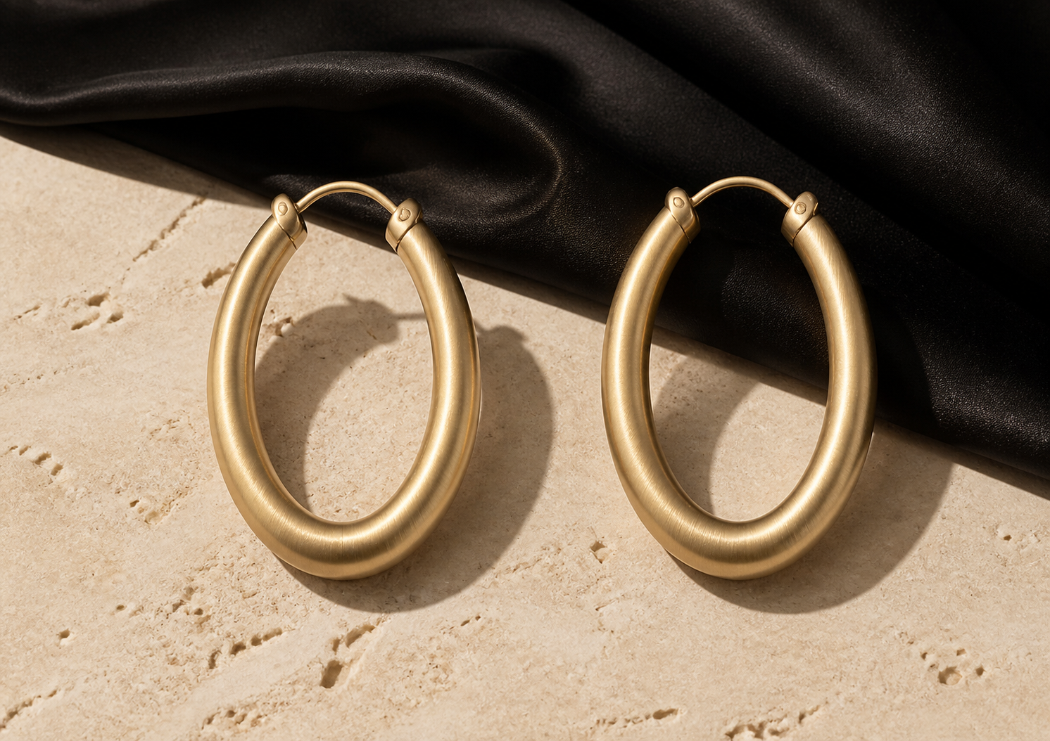 Editorial earrings composition